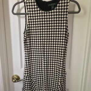 Ralph Lauren black and white houndstooth dress